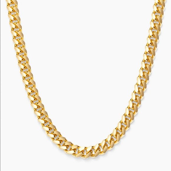 20" Cuban Chain Link 18K Gold Necklace Womens Ladies Fine Jewelry 18 Karat 20in - Picture 2 of 9